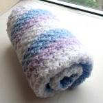 Crochet Baby Blanket Baby Blue Purple White Baby..