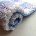 Crochet Baby Blanket Baby Blue Purple White Baby..