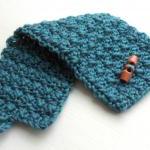 Crochet Mug Cozy Cup Cozy Teal Blue Yarn Wooden..