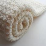 Crochet Blanket afghan lapghan cream throw